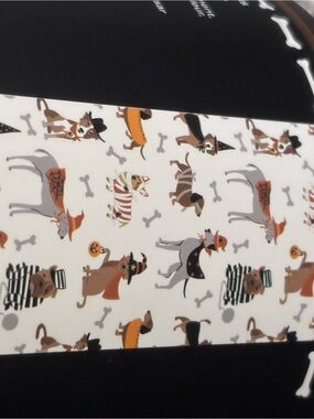 Halloween Dog Pattern Pet Accessory - White/Black